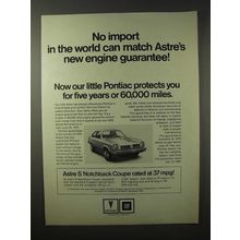 1975 Pontiac Astre S Notchback Coupe Car Ad