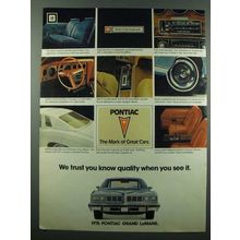 1975 Pontiac Grand LeMans Ad - You Know Quality