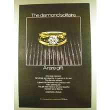 1980 De Beers Diamond Solitaire Ad