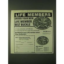 1980 NRA National Rifle Association Ad - Life members order Belt Buckle