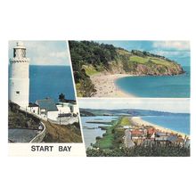 START BAY, DEVON. MULTIVIEW used postcard 1979 postmark =