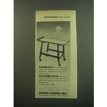 1949 Georg Jensen Tea Wagon Ad - Strictly Modern Completely Functional