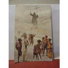 CHRIST OF THE ANDES unused vintage postcard A B SHAW & Co LEAGUE OF NATIONS =