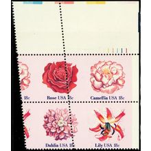 1879a, Large Misperforation Shift ERROR Plate Block of Flowers - Stuart Katz