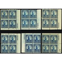 637, Mint NH 5¢ WHOLESALE LOT - SIX Plate Blocks CV $105.00 Stuart Katz