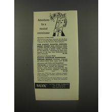 1956 Vox Records Ad - Adventures for a musical connoisseur