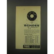 1956 Vox George Feyer Records Advertisement - Echoes of Pleasure