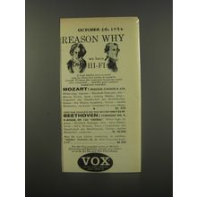 1956 Vox Records Ad - Reason why we have Hi-Fi