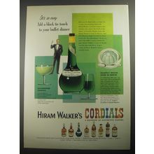 1956 Hiram Walker Cordials Ad - It's so easy add a black tie touch