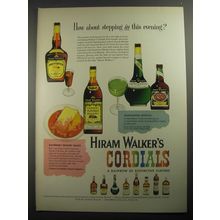 1956 Hiram Walker Cordials Ad - How about stepping in this evening?