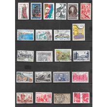 FRANCE SELECTION VIEWS PLANES HISTORY PERSONALITIES HEROES STAMPS USED @ 11p ea