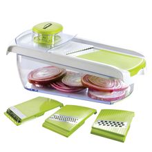 Brentwood Mandollin Slicer with 5 Cup Storage Container and 4 Interchangeable...