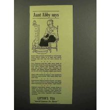 1941 Lipton's Tea Ad - Aunt Abby Says - Soaking Feet