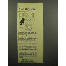 1941 Lipton's Tea Ad - Aunt Abby Says - Collecting Eggs