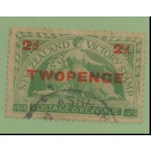 New Zealand Stamp Scott #174, Used, Partial Cancel