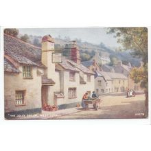 The Jolly Sailor Inn West Looe 1951 B F C Parr Art Postcard Cornwall