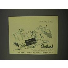 1955 Suchard Chocolate Ad - A Taste for The Best