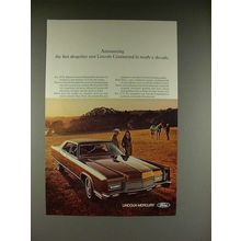 1970 Lincoln Continental Car Ad -First New in a Decade