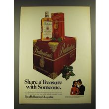 1973 Ballantines Scotch Ad - Share a Treasure With Someone