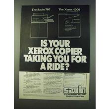1979 Savin 780 Copier Ad - Taking You For a Ride?