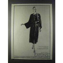 1980 Eaton's Calvin Klein Vermilion Kimono & Dress Ad