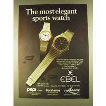 1980 Ebel Watches Ad - The Most Elegant Sports Watch