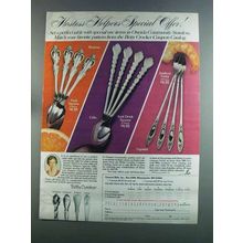 1982 Betty Crocker Oneida Stainless Ad - Brahms, Cello