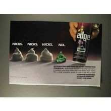 1992 Edge Gel Ad - Nicks Nicks Nicks Nix
