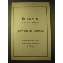 1924 Tiffany & Co. Ad - Quality through Generations