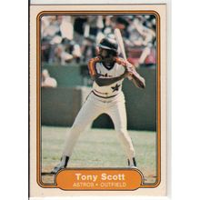 1982 Fleer baseball card 231 Tony Scott- Astros