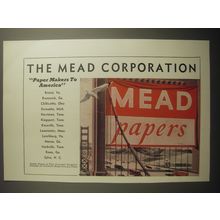 1953 Mead Papers Ad - The Mead Corporation Paper Makers to America