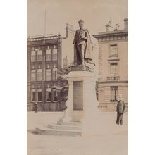 Berkshire Policeman Guarding Statue Antique Real Photo Postcard