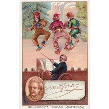 Grieg Classical Composer Printed Signed Bendorps Postcard Antique Trade Card