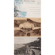 Dovercourt Essex Queen Victoria Statue + Lettercard 3x Antique Postcard s