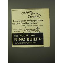 1954 Farrar, Straus & Young Book Ad - The House that Nino Built by Guareschi