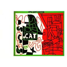 Stuart Davis Pochade Cat News Elite 1950s Oil Painting Postcard