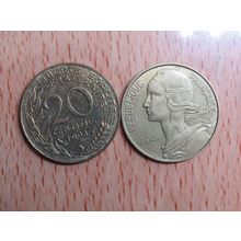 France Republic 1991 20 Centimes Coin