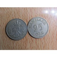 Denmark 1954 25 Ore Coin