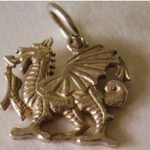 Vintage 925 Welsh Dragon Silver Charm