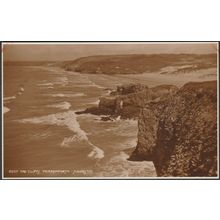 The Cliffs, Perranporth, Cornwall, 1923 - Judges RP Postcard