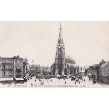 EC929 TOURCOING - L'EGLISE SAINT CHRISTOPHE. LL PRINTED POSTCARD