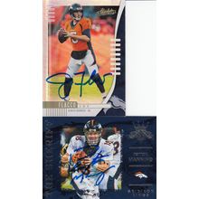 JOE FLACCO & PEYTON MANNING AUTO 2019/15 DENVER BRONCOS SB CHAMPION QUARTERBACKS
