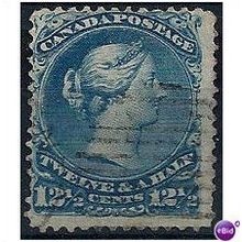 Canada 1868 SG51 12c Deep Blue Fine Used