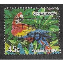 AUS 1994 45c 'AUSTRALIAN ZOO'S -SCARLET MACAW ' FINE USED (EBID68-108)