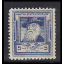 867 5c Walt Whitman Fine MNH KA2841