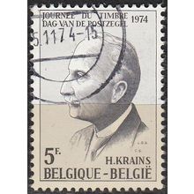 Belgique 1974 Michel 1765 O Cote (2008) 0.25 € Journée du Timbre Hubert Krains