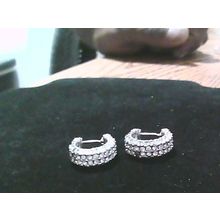 Vintage Monet Crystal Hoop Earring