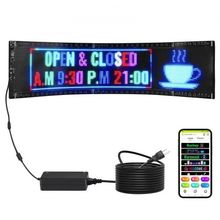 Programmable LED Sign, P5 Full Color LED Scrolling Panel, DIY Custom Text An...