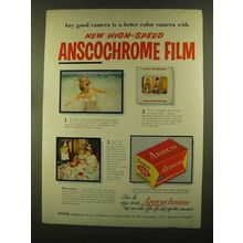 1955 Ansco Anscochrome Color Film Ad - Any Good Camera