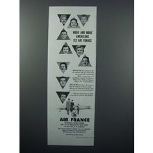 1957 Air France Ad - More and More Americans Fly